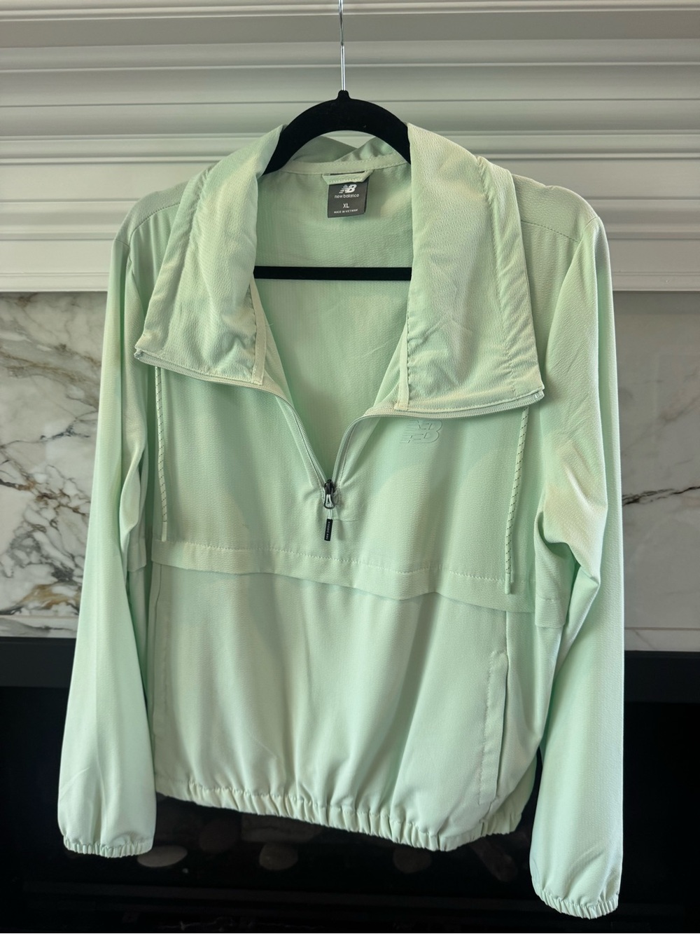 New Balance Mint Green Half-Zip Utility Pullover Jacket